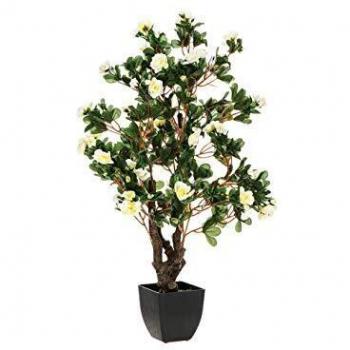 Azalea artificial en maceta 81 cm blanca Atmosphera