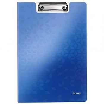 LEITZ 41990036 - Carpeta miniclip WOW PP fabricada en Polifoam DIN A4 color azul metalizado