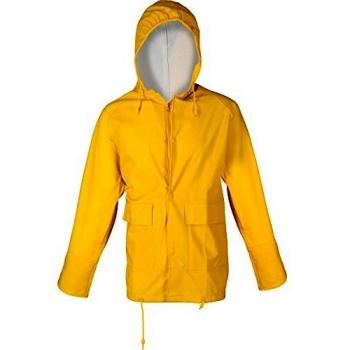 Chaqueta de lluvia PU-Stretch amarilla, tamaño 2/54-56