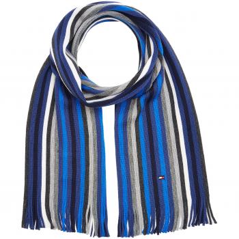 Tommy Hilfiger Small Multistripes Rashell Scarf, Bufanda para Hombre, Azul