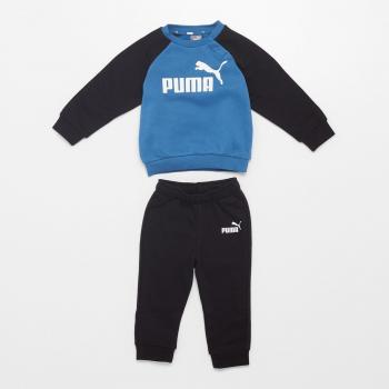 Chándal Infantil Puma Minicats Essentials Raglan Negro Azul