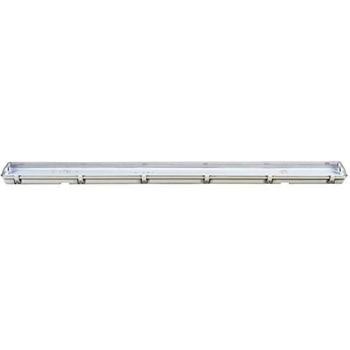 Plafón rectangular estanco de 2 tubos de 150 cm Kai
