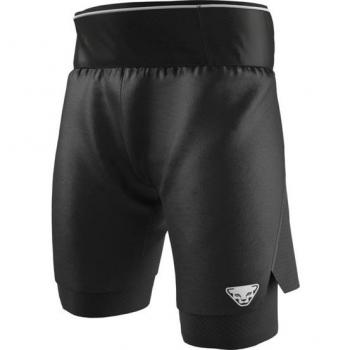Dynafit DNA Ultra 2in1 Short Hombre Negro - Pantalones cortos de trail, diseño 2 en 1, color negro, ideales para correr en montaña, fabricados con materiales ligeros y transpirables, cuentan con
