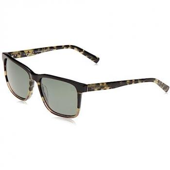 Timberland TB9306 Polarized Green Lens Sunglasses in Gray Havana