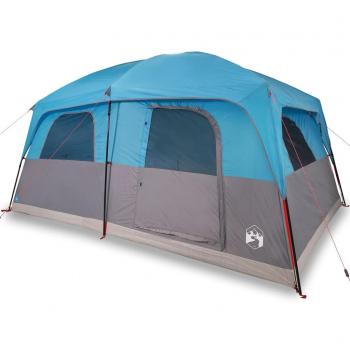 Tienda de campaña familiar impermeable para 10 personas en color verde, gris y naranja, azul