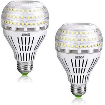 SANSI 27W (equivalente a 250W) Bombillas LED de bajo consumo, Brillantes 4000lm E27 Bombillas LED de tornillo Edison, 5000K Daylight Cool White Light Bombillas, Paquete de 2