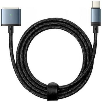 Cable USB C a MagSafe 3 para MacBook Pro y Air M2, Nylon 2m, 140W, Negro y Azul