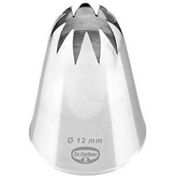 Boquilla Estrella Cerrada de 12 mm Dr. Oetker - Acero Inoxidable para Decoración de Pasteles