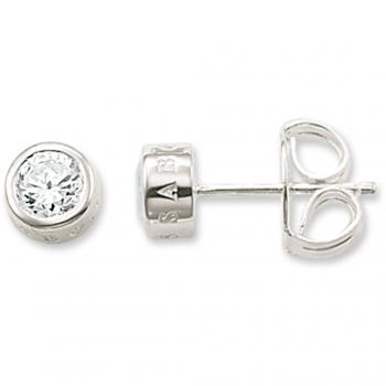 Pendientes de Plata Esterlina con Zirconia Blanca Thomas Sabo para Mujer