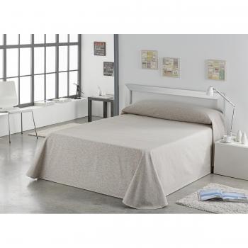 Es-Tela Burgos - Colcha/cubrecama foulard con tejido jacquard, para cama de 150/160 cm, 250 x 280 cm, color piedra