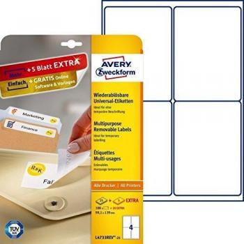 Avery Removable Labels 99,1 x 139mm