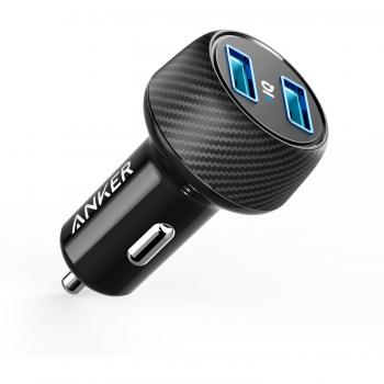 Anker Power Drive 2 Elite 24 W 2 Port - Cargador de Coche con tecnología PowerIQ para iPhone, iPad Air/Mini, todos los smartphones, Power Banco y más