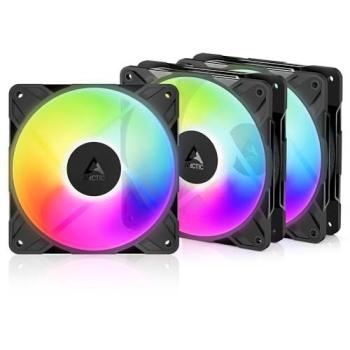 ARCTIC P12 Pro Reverse A-RGB 120mm PWM Case Fan - 3 Pack with Y Cable Splitter