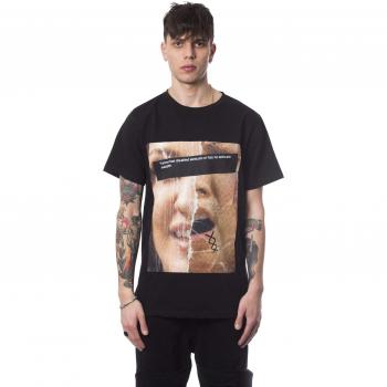 Nicolo Tonetto Round Neck Printed T-Shirt - Black Cotton - Size S