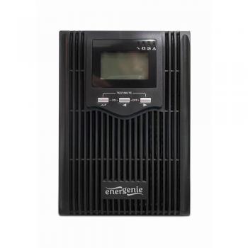 Gembird EG-UPS-PS1000-01 Sistema de Alimentación Ininterrumpida SAI Tecnología de Línea Interactiva 1 kVA 800W con Pantalla LCD y Conexión USB