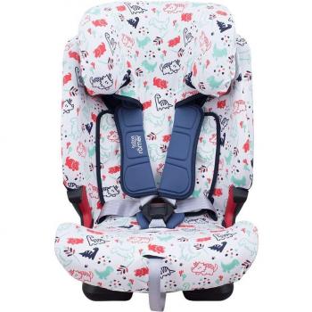 Funda para silla de coche Jyoko compatible con Britax Romer Advansafix Iv M - Algodón, diseño Dino Party