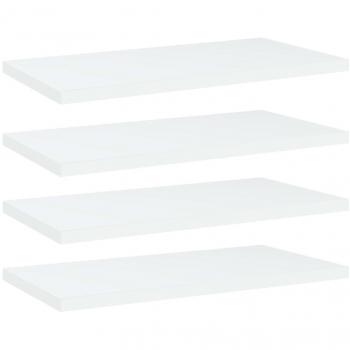 vidaXL Bookshelf Boards 4 pcs White 40x20x1.5 cm Engineered Wood