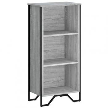 Librería de madera multicapa gris Sonoma 50x31x106 cm