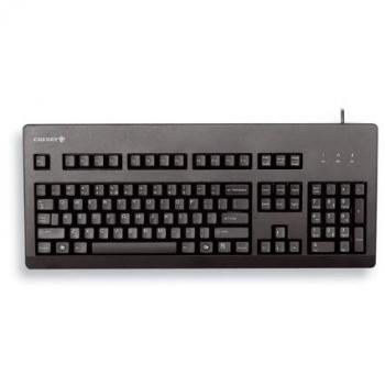 Teclado CHERRY G80-3000 QWERTY Inglés del Reino Unido Negro con interruptores mecánicos Black, cableado, conexión USB/PS2