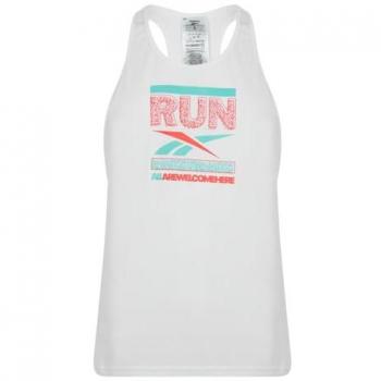 Reebok Camiseta Sin Mangas Mujer Run Graphic Blanco Running Speedwick