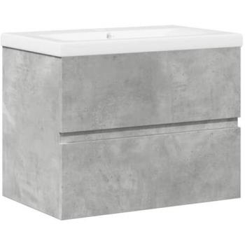Set de muebles de baño 2 piezas madera contrachapada gris hormigón