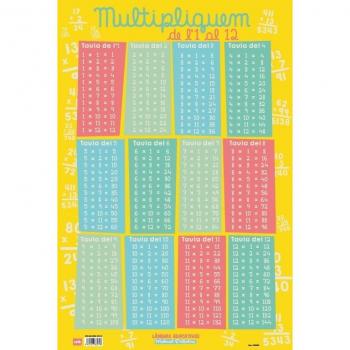 Lámina Educativa Catalán Multiplicación del 1 al 12
