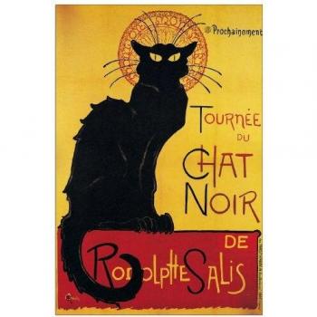 Panel Decorativo Listo para Colgar Chat Noir 60x90 cm