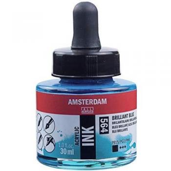 Amsterdam ACRYLC Ink Brill.Azul, Azul Brillante, talla única