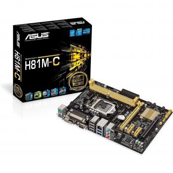 Asus H81M-C Placa base (Socket 1150, Intel H81, DDR3, S-ATA 600, Micro ATX, PCI Express 2.0, VGA, USB 3.0)