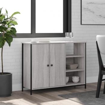 Aparador Sonoma gris 100x33x75 cm madera multicapa
