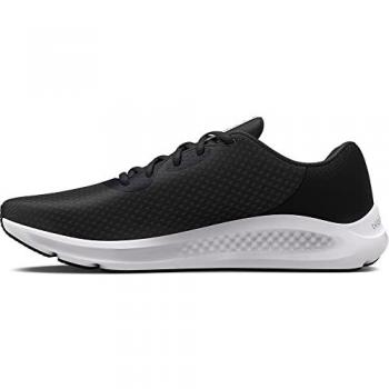 Under Armour Zapatillas de running para hombre Charged Pursuit 3, color negro y blanco, talla 40 EU