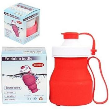 Sidiou Group Proteína Gimnasio wiggler BPA plegable libre para viaje al aire libre silicona cantimplora de deporte 520ml varios colores
