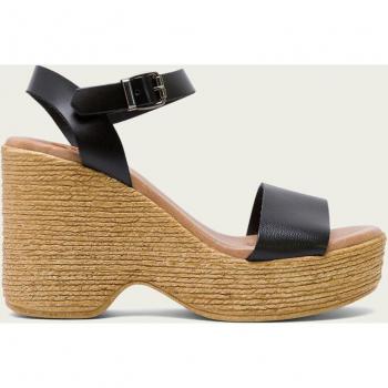 Sandalias de tacón alto para mujer Porronet en color negro, fabricadas en piel