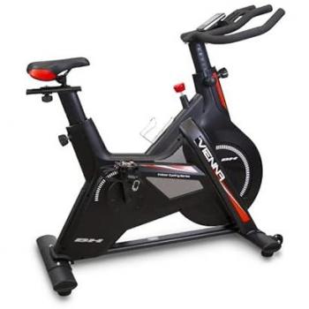 Bicicleta de Ciclismo Indoor BH Vienna con Volante de Inercia de 20 kg, Monitor LCD, Sillín y Manillar Ajustables, Pedales Mixtos y Correa Poly-V, Peso Máx
