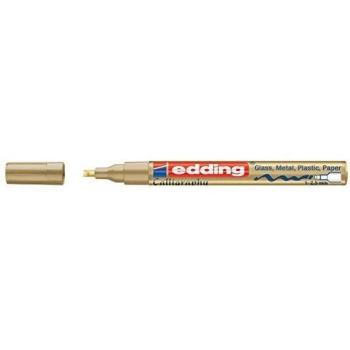 Rotulador EDDING Nº 753 de Caligrafía Color Oro, Punta de 1-2,5mm, Acabado Brillante