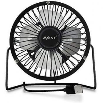 AVANT Ventilador USB | Ventilador silencioso de sobremesa Ventilador USB silencioso 3 watios | Cable de 1 Metro Incluido. 10Cm