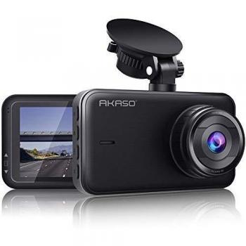 AKASO Dash Cam 1080P FHD DVR Cámara de Coche con 3 Pulgadas Pantalla IPS Cámara para Coche 170° Gran Ángular Detección de movimiento G-Sensor Visión Nocturna WDR Grabación en bucle C320