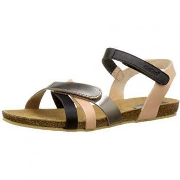 Kickers Bogart, Sandalias de Punta Descubierta para Niñas, Negro