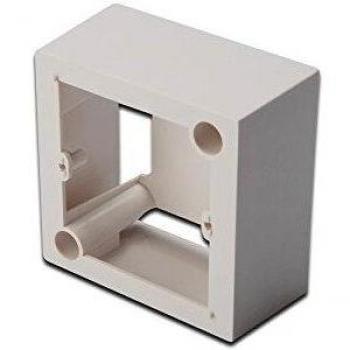 Marco de superficie DIGITUS para caja de conexiones / toma de red - diseño francés - 80 x 80 mm - blanco puro