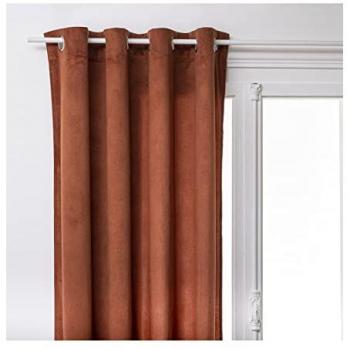 Cortina Lilou Terracota con Ojetes 140x260 cm - Atmosphera