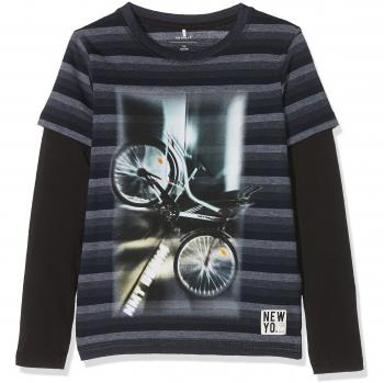 NAME IT Nithossain Ls Top M Nmt, Camisa Manga Larga para Niños, Multicolor