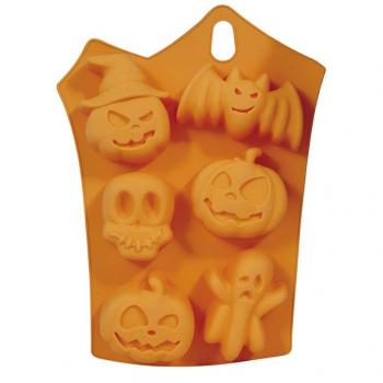 Molde de Silicona para 6 Galletas Temáticas de Halloween con Formas Divertidas