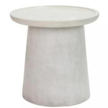 Mesa Auxiliar de Cemento Gris 50x50x50 cm con Almacenamiento