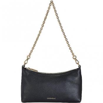 Coccinelle Aura Shoulder Bag Black Female Size: ONE SIZE Leather 21.5 cm