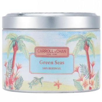 100% Beeswax Tin Candle - Green Tea Scent (8x6 cm)