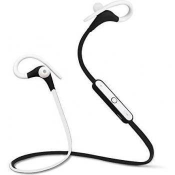Auricular Bluetooth, PChero Nueva Wireless Headset Auricular Auricular RSE Deporte Running auriculares estéreo con micrófono para todos los teléfonos smartphones [B & W]