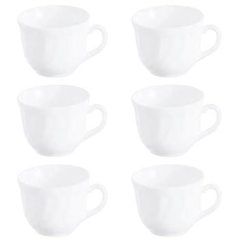 Taza Opal 22CL Blanco Brillo Arcoroc Trianon - Apta Microondas y Frigorífico, Reciclable, Fabricada en Francia