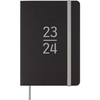 Finocam Agenda Encuadernada Natural M4 Semana Vista Horizontal 23/24 Croma Negro - 118 x 168mm Multilingüe