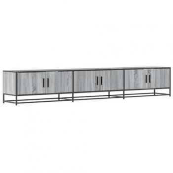 Mueble para TV madera de ingeniería gris Sonoma 240x35x41 cm, soporte de TV, aparador de TV, mueble de televisor, banco de TV