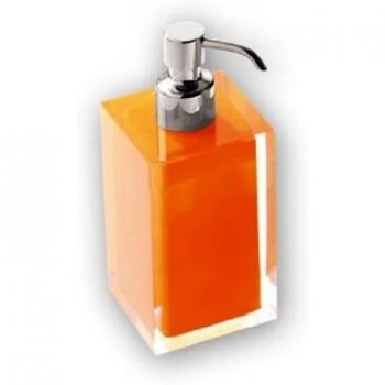Gedy RA816700300 Dosificador de jabón, Naranja, 7x7x16,2